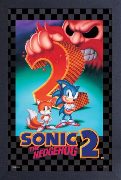 Gamer Gear - FRAMED ART - 11x17 - SEGA - Sonic - Sonic the Hedgehog 2 - Cover