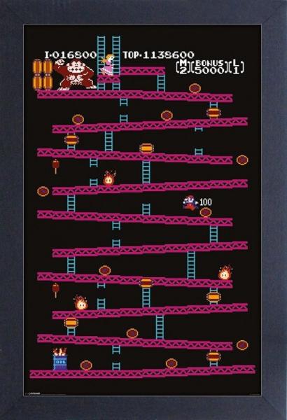 Gamer Gear - FRAMED ART - 11x17 - NINTENDO - Donkey Kong - Level 1