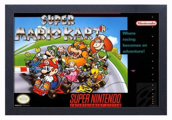 Gamer Gear - FRAMED ART - 11x17 - NINTENDO - Super Mario Kart - Cover