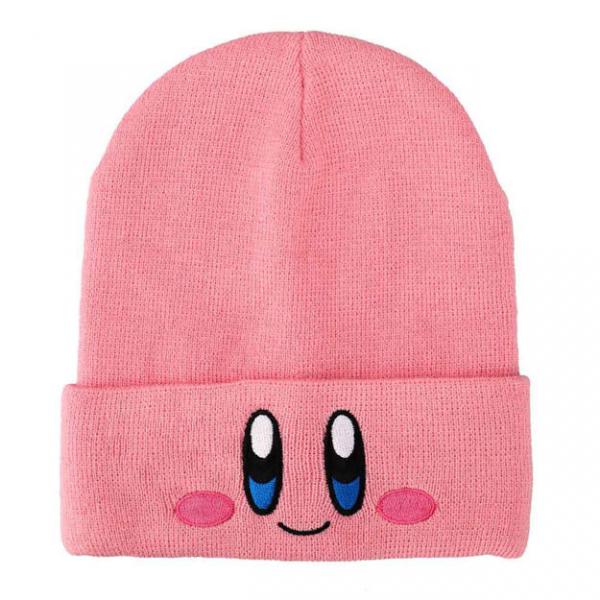 Gamer Hat - Nintendo - Kirby - Kirby face - Beanie hat - pink
