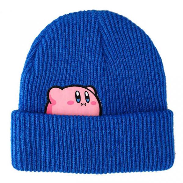 Gamer Hat - Nintendo - Kirby - Kirby peekaboo woven knit - Beanie hat - blue