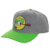 Gamer Hat - Nintendo - Super Mario - Yoshi - curved bill snapback - Gray - NEW