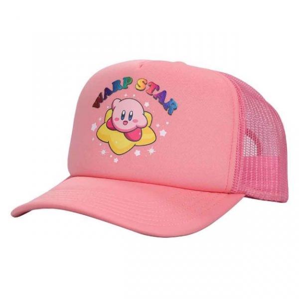 Gamer Hat - Nintendo - Kirby - Warp Star - Trucker style with mesh - Pink - NEW