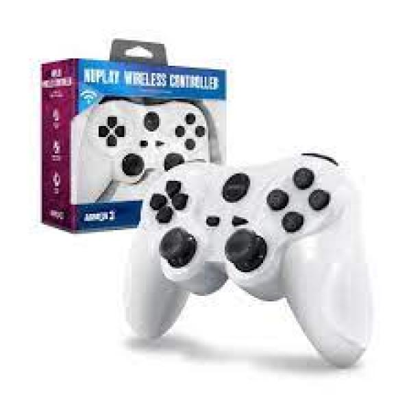 PS3 Controller - (3rd) Armor3 - NUPLAY wireless controller - WHITE - NEW