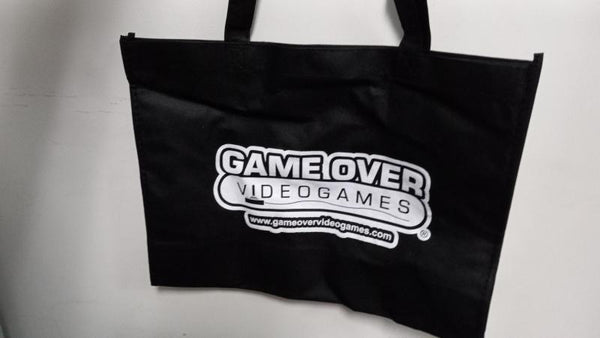 Gamer Bags - Reusable ECO Shopping Bags - GAME OVER - white outlined logo - 2023 - BLACK