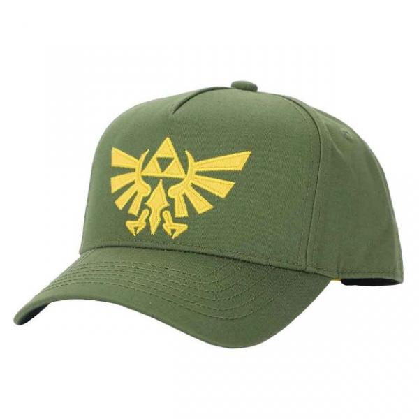Gamer Hat - Nintendo - Zelda - gold triforce logo - embroidered - GREEN - NEW
