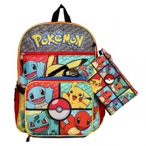 Gamer Bags - Backpack - Nintendo - Pokemon - 4 pc backpack set - NEW