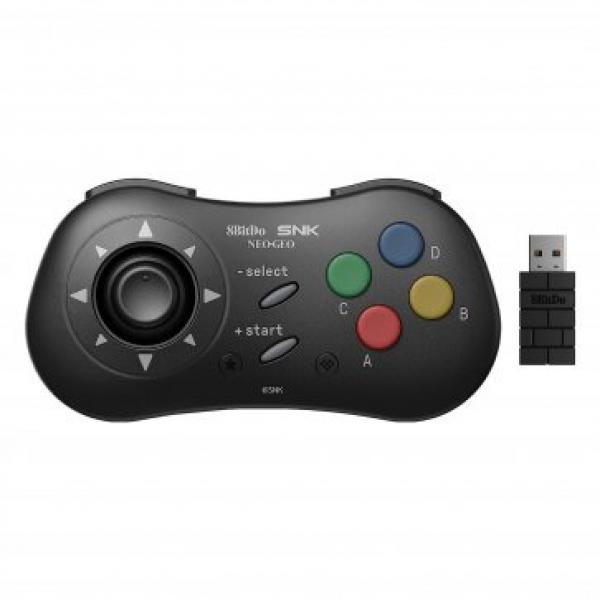 NEOGEO Mini Arcade WIRELESS controller - SNK & 8bitdo - bluetooth and USB - for NeoGeo Mini Arcades PC and Android - black - NEW