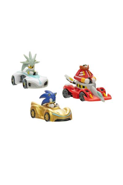 Gamer Gear - TOY - Die Cast Racers - SONIC - 2023 assortment - includes ONE of Sonic, Silver, or Dr.Eggman - NEW