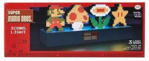 Gamer Gear - Room Decor - Nintendo - Super Mario - Retro Pixel Super Mario Icons Light - NEW