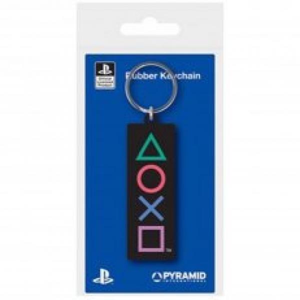 Keychain - SONY Playstation - shape logos - NEW
