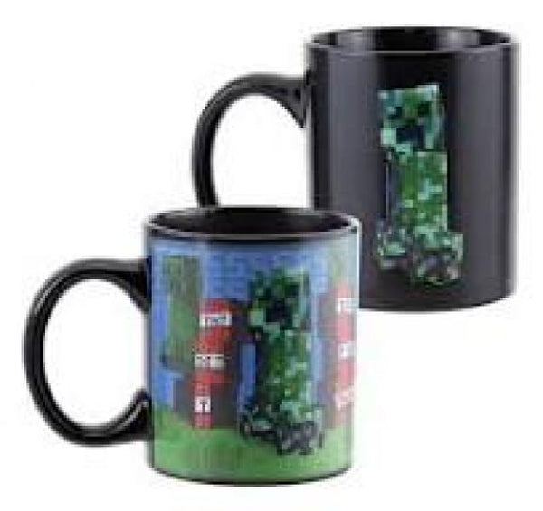 Z Novelty Mug - 10oz - Minecraft - Creeper - HEAT CHANGE Mug - NEW