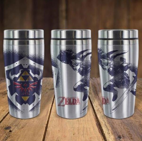 Z Novelty Mug - Metal Travel Mug - Nintendo - ZELDA - Link - NEW