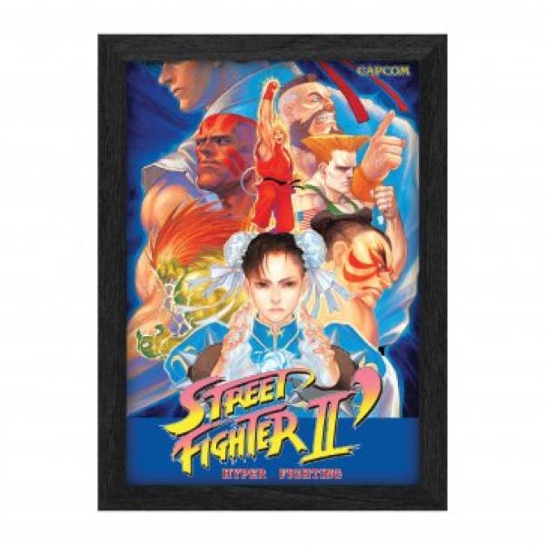 Gamer Gear - FRAMED ART - 10x12 in - Street Fighter II 2 - Legends - Lenticular Framed Poster