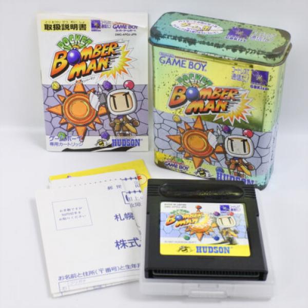 GB Pocket Bomberman - Game Can 9 - Metal Tin Box - Complete with Game, Manual, and Tin Box -  JAPANESE IMPORT
